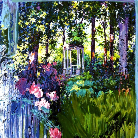 ホアキン・トレンツ・リャドの絵画作品　タイトルは、リビエラ公園